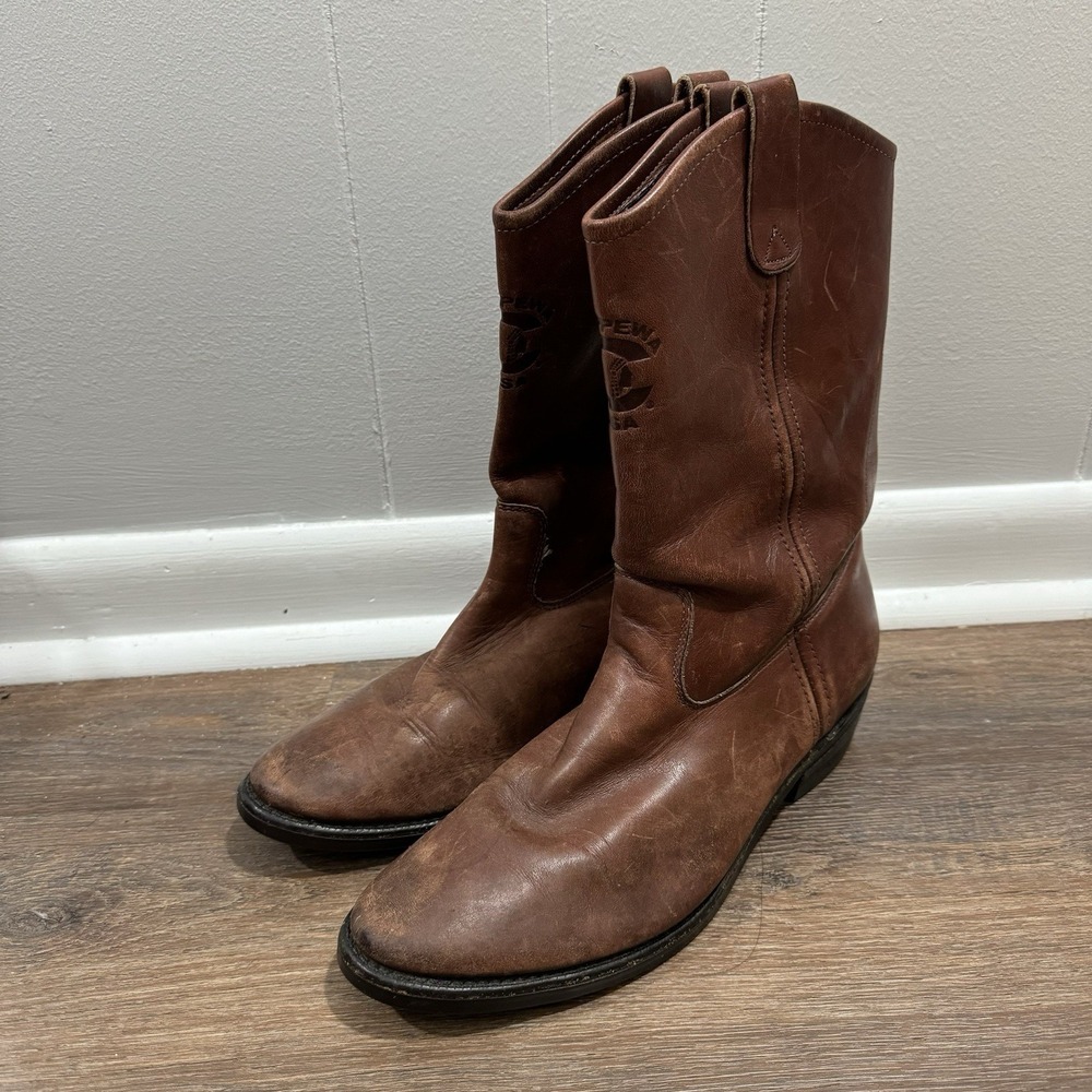 Chippewa USA‎ Boots Brown Cognac Leather Cowboy Western READ